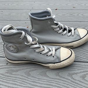 Rare leather high top converse